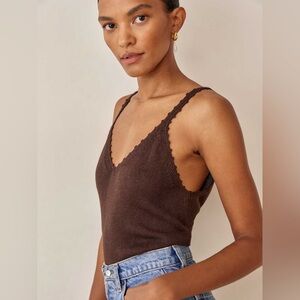 Reformation Wisteria Top | XS | Chocolate Brown